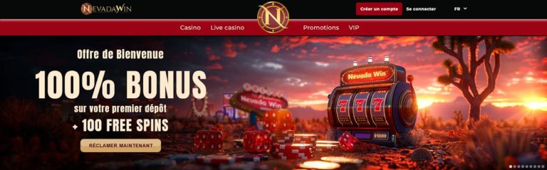 Nevada Win Casino page accueil